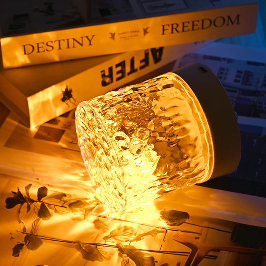 LED Wasserwellen-Projektionslampe – 360° drehendes Stimmungslicht für Schlafzimmer & Wohnzimmer